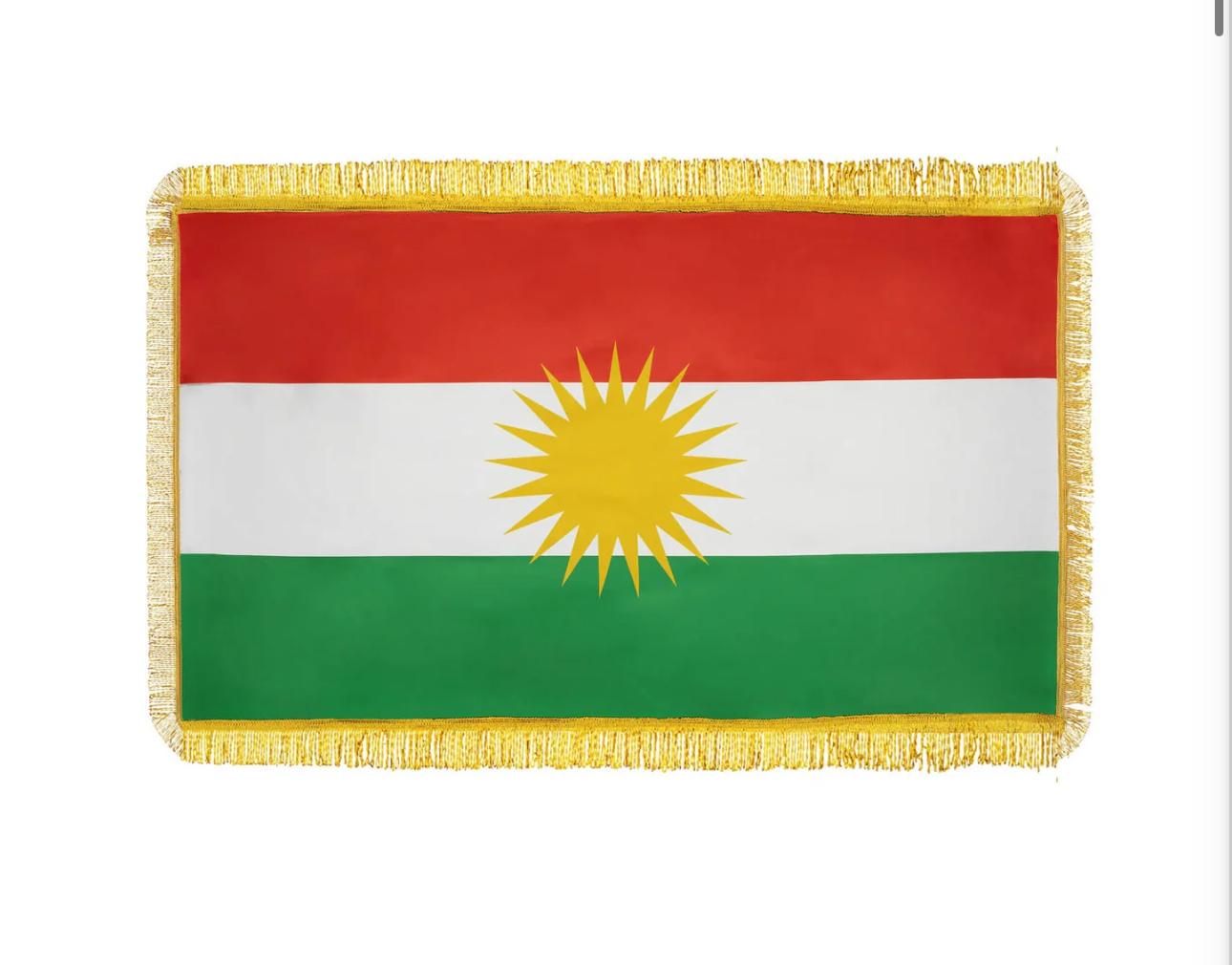 Kurdistan Flagge mit Fransen - Akipa Merch
