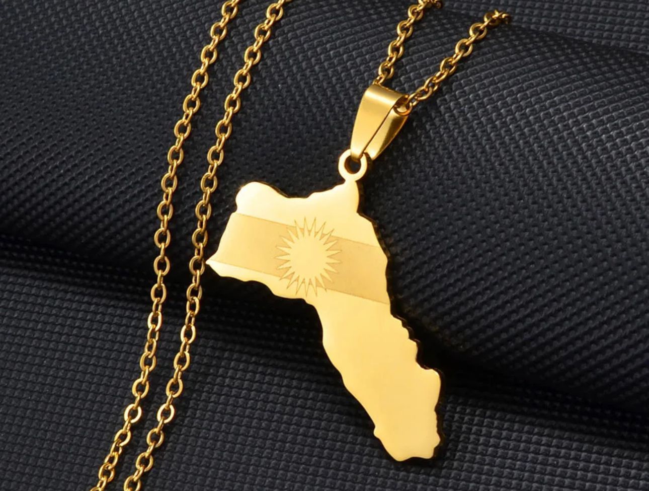 Kurdistan Kette (Flagge Gold) - Akipa Merch