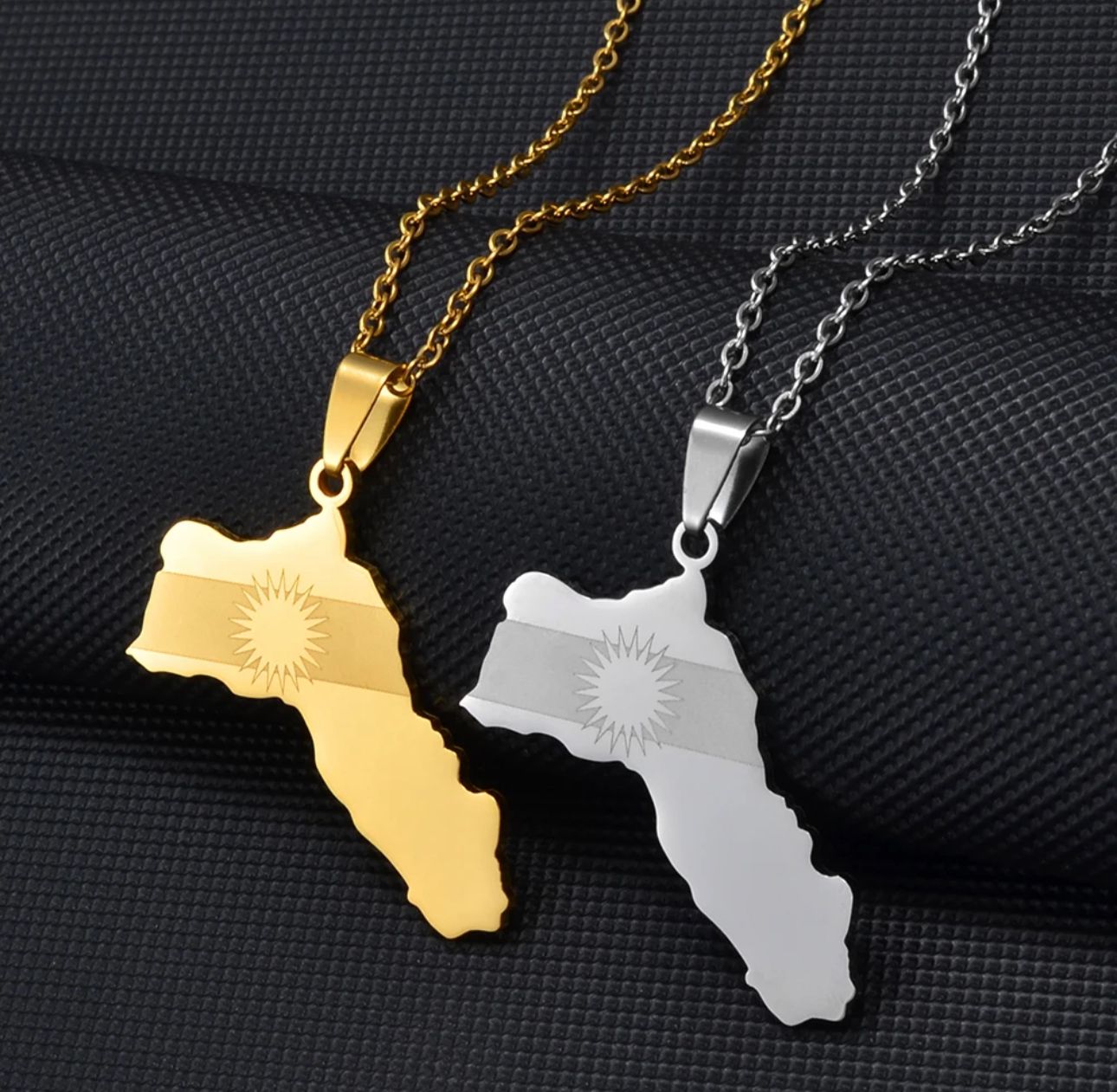 Kurdistan Kette (Flagge Gold) - Akipa Merch