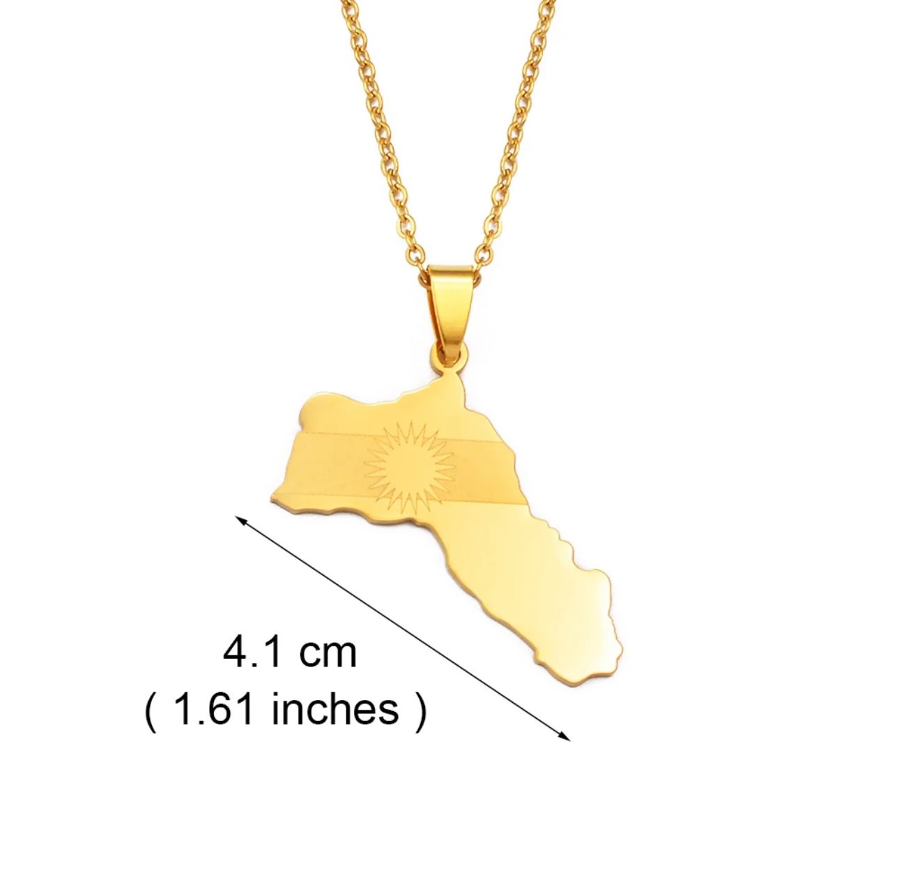 Kurdistan Kette (Flagge Silber) - Akipa Merch