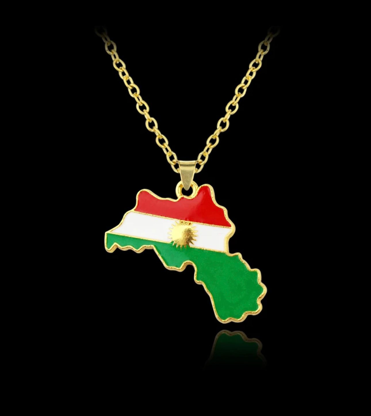 Kurdistan Kette (Flagge mit Farbe) - Akipa Merch