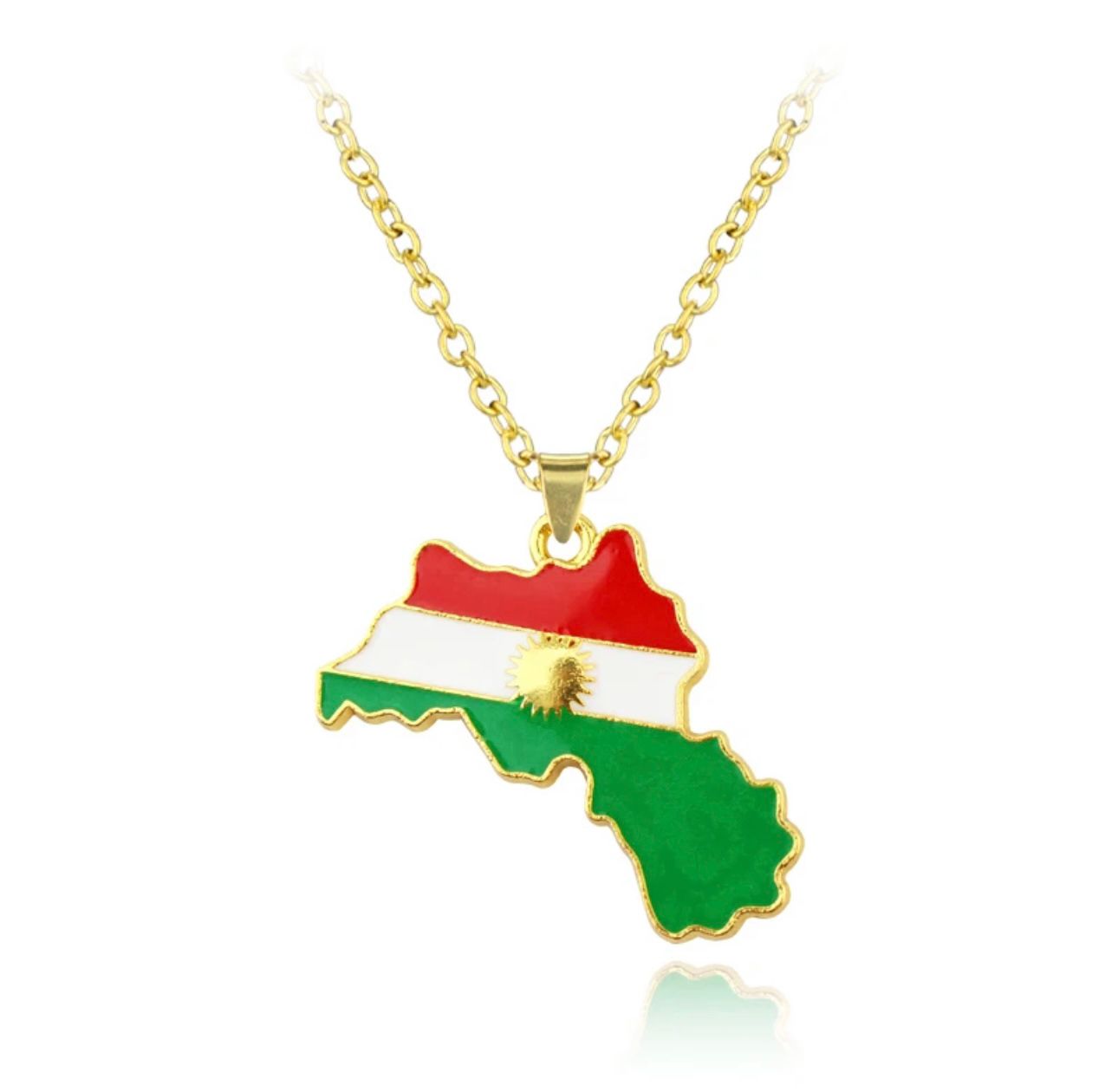 Kurdistan Kette (Flagge mit Farbe) - Akipa Merch